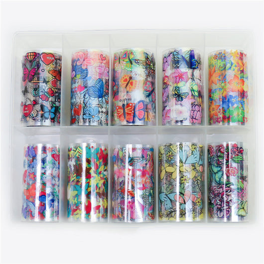 Calcomanías de Uñas con Diseño de Flores y Estrellas - Pegatinas Trendy - Image 9