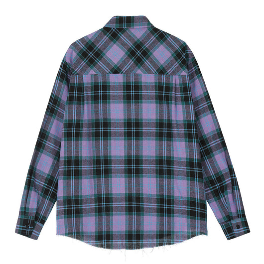 Cardigan Hombre Cuadros con Estampado de Letras - Image 2