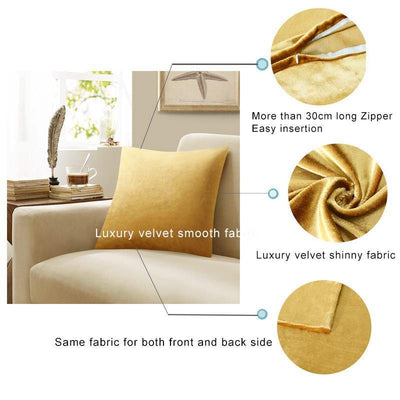 Pack 2 Fundas de Cojines Decorativos Dorados para Sofá y Cama - Image 2