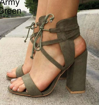 Sandalias de Tacón Alto con Tira al Tobillo y Hebilla - Image 3