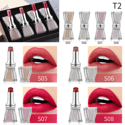Set de 4 Labiales Bowknot Colores Vibrantes y Dulces - Image 9