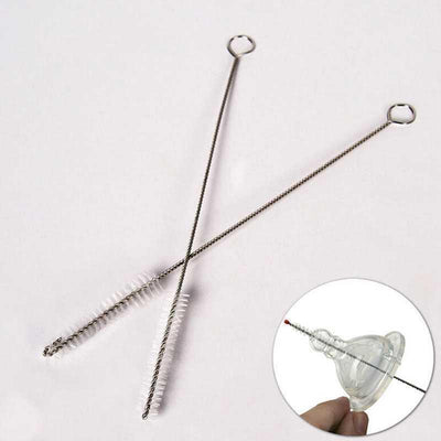 Set de 2 Cepillos Limpiadores para Pajitas de Acero Inoxidable