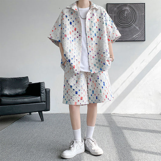 Conjunto de Verano Camisa y Shorts a Cuadros - Image 4