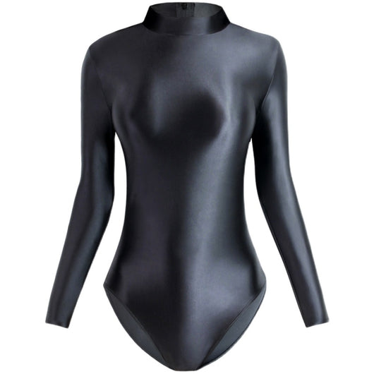 Traje de Baño Ajustado Brillante de Corte Alto - Image 13