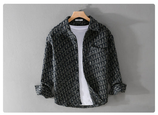 Chaqueta Camisa Casual Gruesa de Manga Larga para Hombre - Image 8
