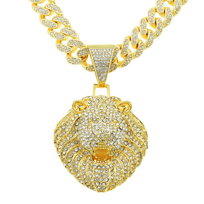 Collar Colgante Cabeza de León Diamantado 3D Personalizado para Hombre - Image 9