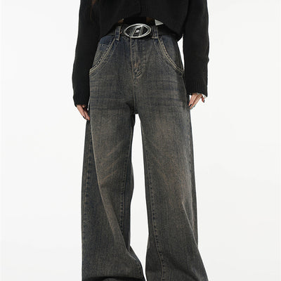 Pantalones Rectos Amplios de Cintura Alta para Mujer - Image 2