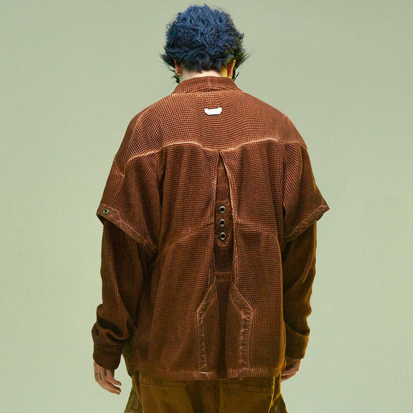 Cardigan Hanfu Teñido y Lavado - Diseño Unisex Moderno