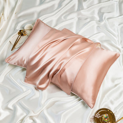 Par de Fundas de Almohada de Seda Premium Color Sólido - Image 8