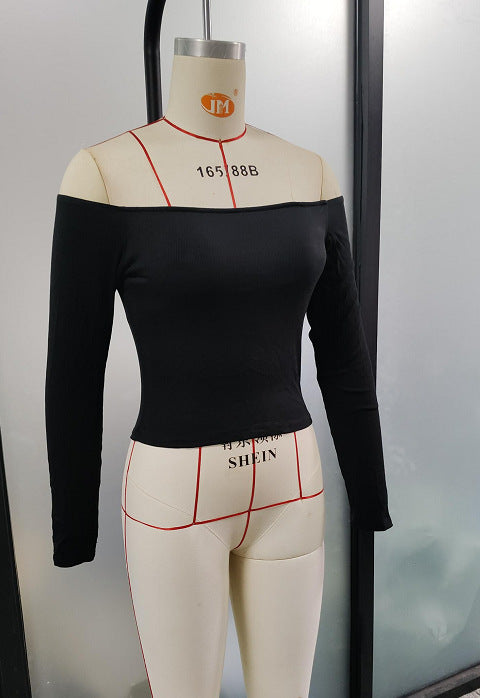 Blusa Elegante Descubierta de Hombros con Mangas Largas Ajustadas - Image 12
