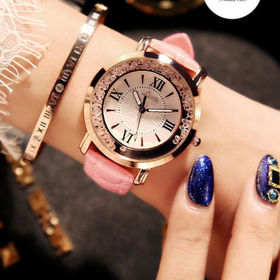 Reloj de Moda Coreana para Mujer con Cristales Brillantes - Estilo Retro Estudiantil - Image 5