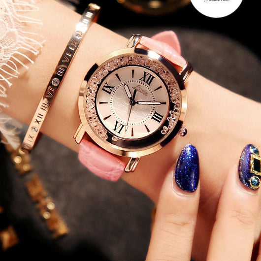 Reloj de Moda Coreana para Mujer con Cristales Brillantes - Estilo Retro Estudiantil - Image 5