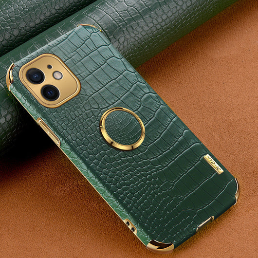 Funda Teléfono Cuero 6D con Acabado Plateado y Patrón - Image 4