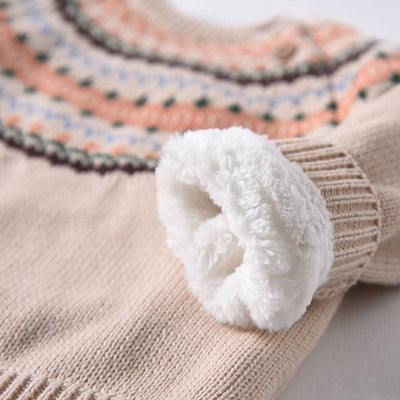 Suéter Polar Acolchado para Niñas - Pullover Tejido Cálido - Image 3