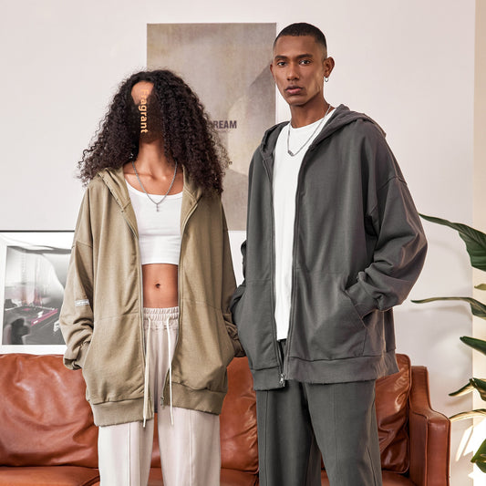 Abrigo Sudadera con Capucha Forrada en Fleece para Hombre