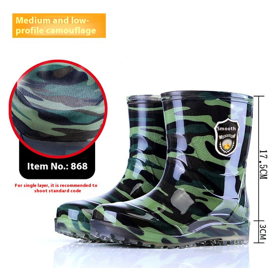 Botas de Lluvia Tácticas para Hombre con Forro Térmico y Suela Antideslizante - Image 3