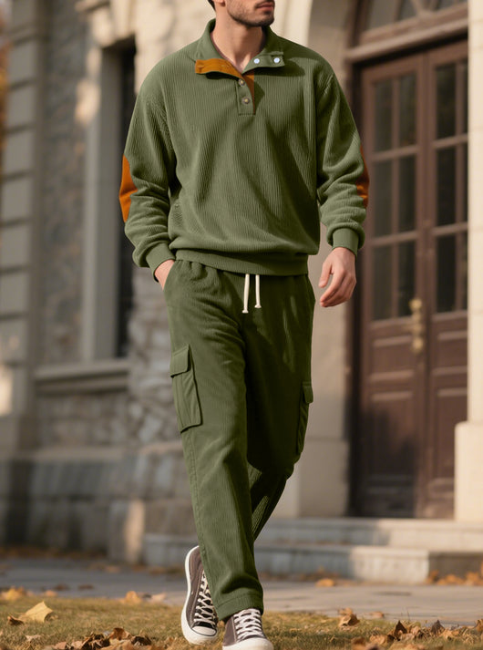 Sudadera y Pantalón de Pana con Cuello Alto y Acceso Controlado - Image 22