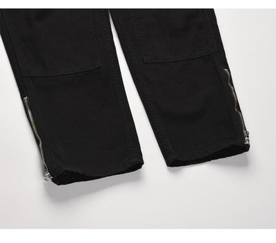 Pantalones Cargo Jeans Sueltos de Cadena Estilo Urbano - Image 13