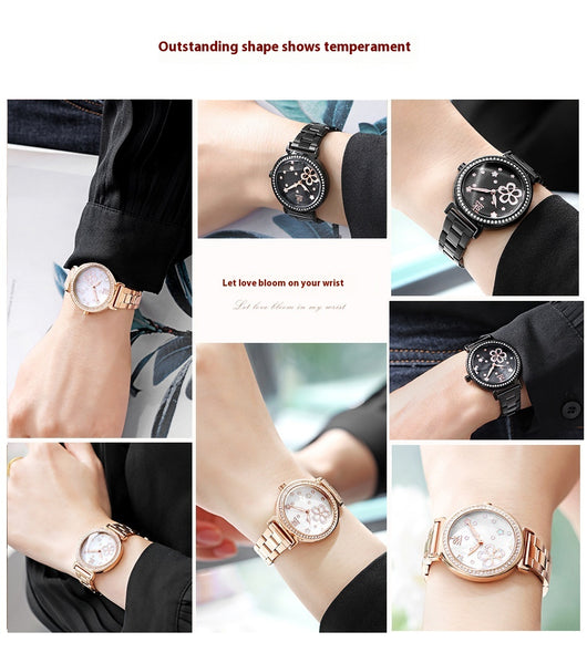 Reloj de Cuarzo para Mujer con Correa de Acero y Diamantes - Image 16