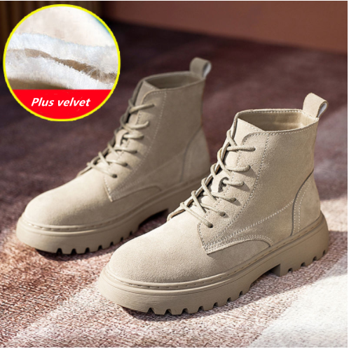 Botas Martin Mujer Estilo Británico Cuero Gamuza - Image 7