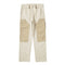 Pantalones Casuales Khaki con Diseño Patchwork y Salpicaduras de Tinta