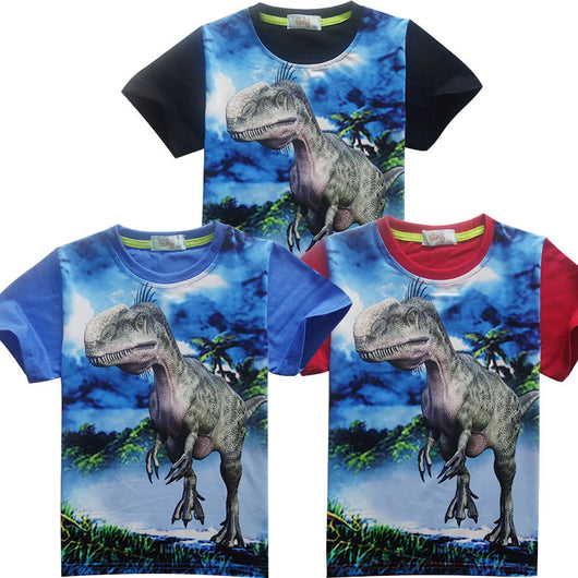 Playera de Dinosaurio Manga Corta para Niños