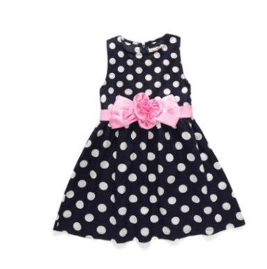 Vestido Infantil de Flores con Malla Puntitos Estilo Princesa - Image 11