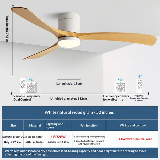Ventilador de Techo con Luz Integrada Moderno y Minimalista - Image 12