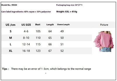 Blusa Elegante con Mangas Linterna y Encaje - Image 11