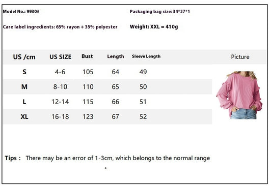 Blusa Elegante con Mangas Linterna y Encaje - Image 11