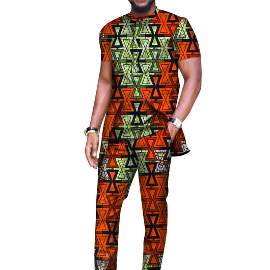 Conjunto Africano de Algodón para Hombre: Camisa Manga Larga y Pantalón - Image 13