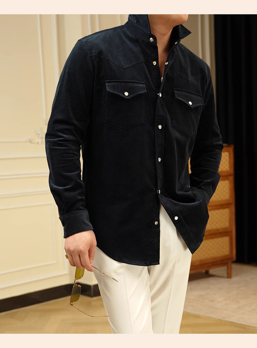 Camisa Casual de Negocios para Hombre en Algodón Puro con Tejido Texturizado - Image 6
