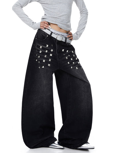 Pantalones Vaqueros Desteñidos para Mujer con Diseño de Remaches Estilo Americano y Detalles Rasgados - Image 17