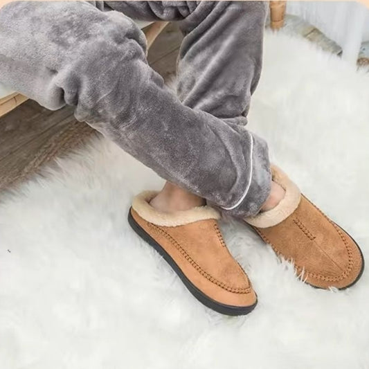 Pantuflas para Hombre con Forro de Pelaje - Comodidad Europea Antideslizante