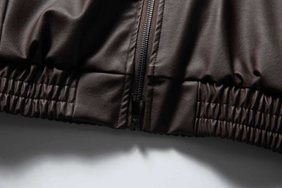 Chaqueta de Cuero para Motociclista - Estilo Clásico Masculino - Image 22