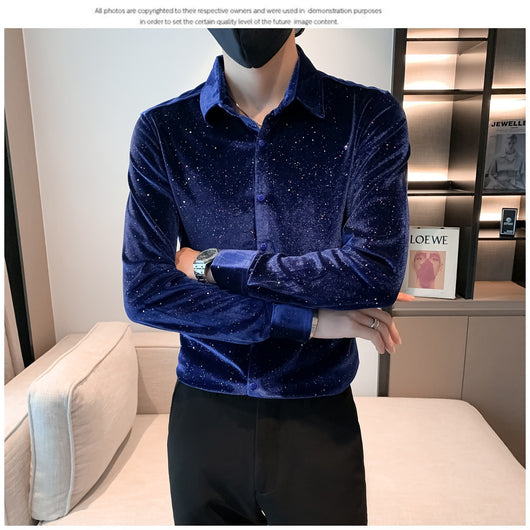 Camisa de Negocios Casual para Hombre con Detalles Brillantes - Image 16