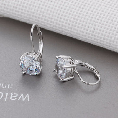 Aretes de Plata 925 con Diamantes - Diseño Minimalista Elegante - Image 2