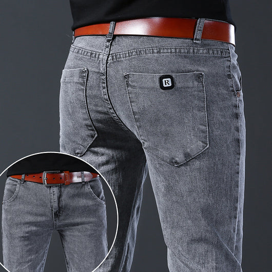 Jeans Casuales Elásticos de Cintura Media para Hombre - Image 12