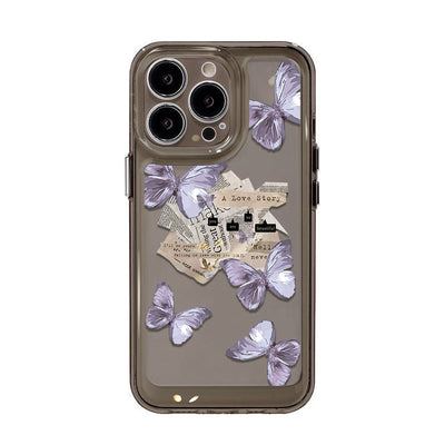 Funda Mariposa Púrpura Estilo Instagram - Protección Silicona - Image 2