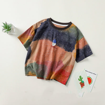 Playera Infantil Tie-dye con Estampado de Burbujas
