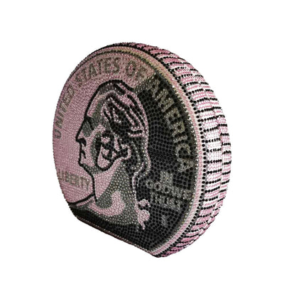 Bolso Bandolera para Dama con Moneda de Strass Brillante - Image 5