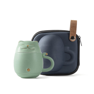 Set de Té Portátil Gato de la Suerte para Viajeros de Negocios - Image 10