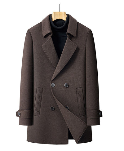 Abrigo de Lana Reversible para Hombre - Cuello de Traje Medio Largo - Image 28