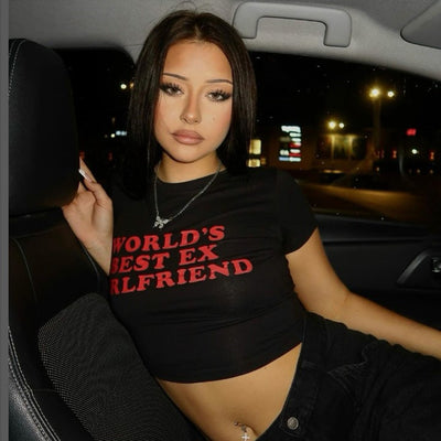 Crop Top Estilo Europeo y Americano con Letras Personalizadas - Image 11
