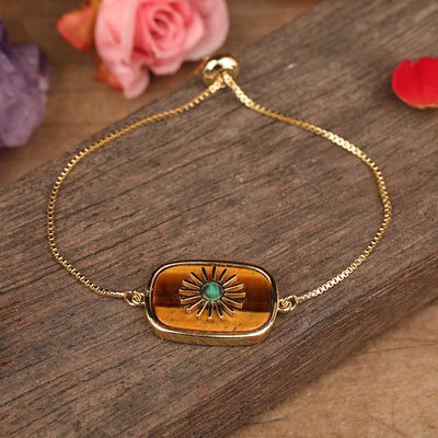 Colgante de Piedra con Girasol Pavé para Mujer - Image 27