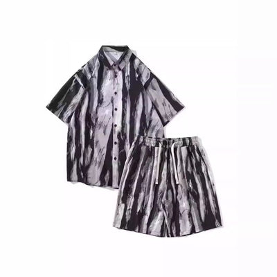 Camisa Suelta Tie-Dye con Estampado Floral para Hombre - Image 4