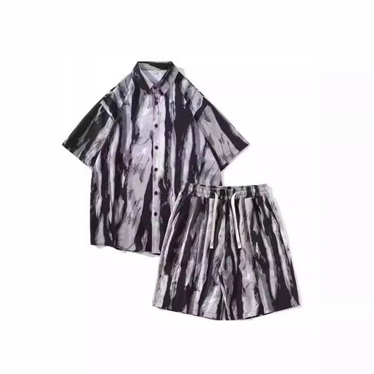 Camisa Suelta Tie-Dye con Estampado Floral para Hombre - Image 4
