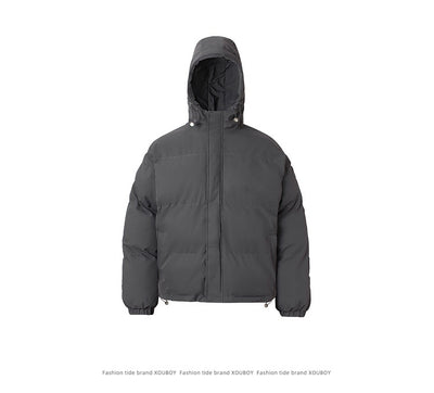 Chamarra Hoodie de Algodón Liso Estilo Americano - Image 13