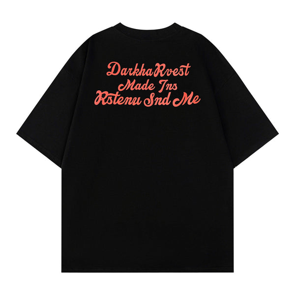 Playera Hombre Estampado Corazón con Letras