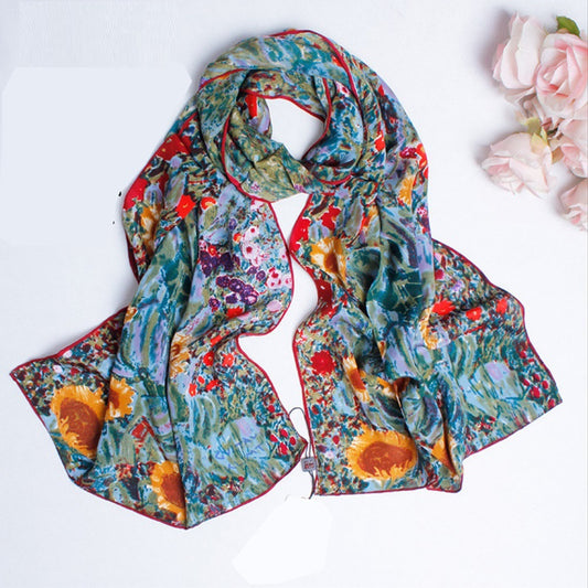 Pañoleta Larga de Satén Crepe para Mujer 160x45 cm - Image 2